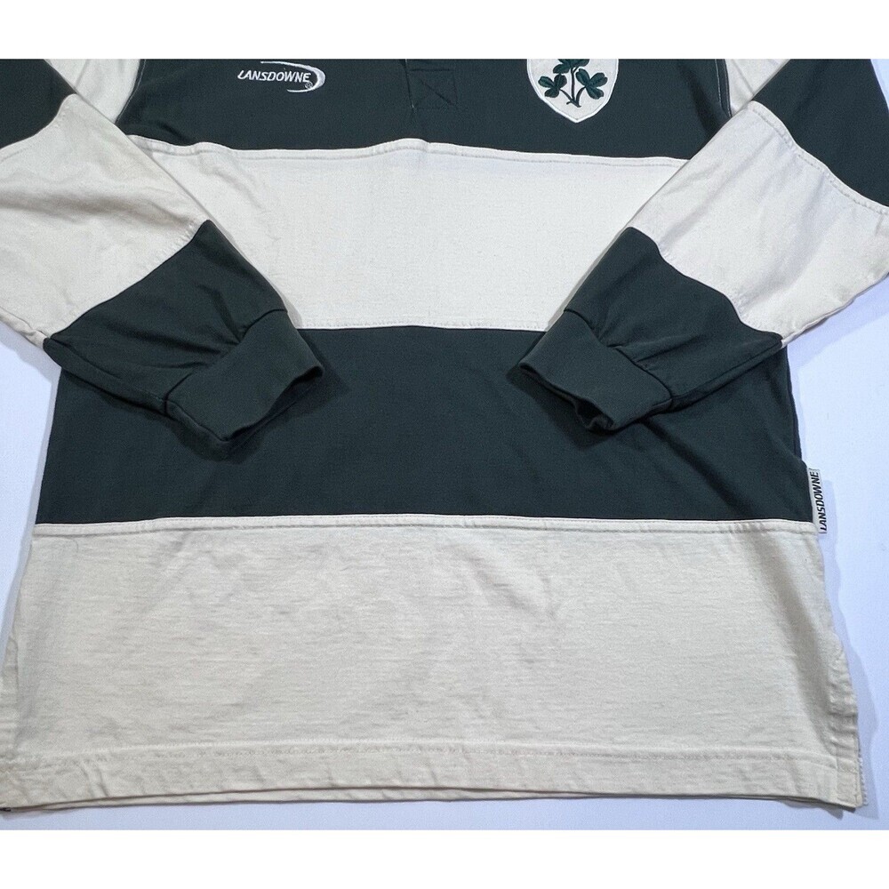 Landsdowne Collection Irish Rugby Shirt Long Sleeve Shamrock Crest Men's Small - Picture 2 of 11